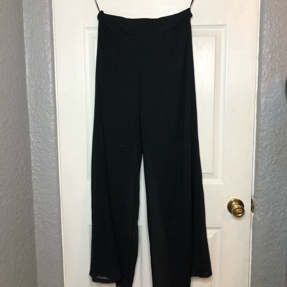Black flare pants